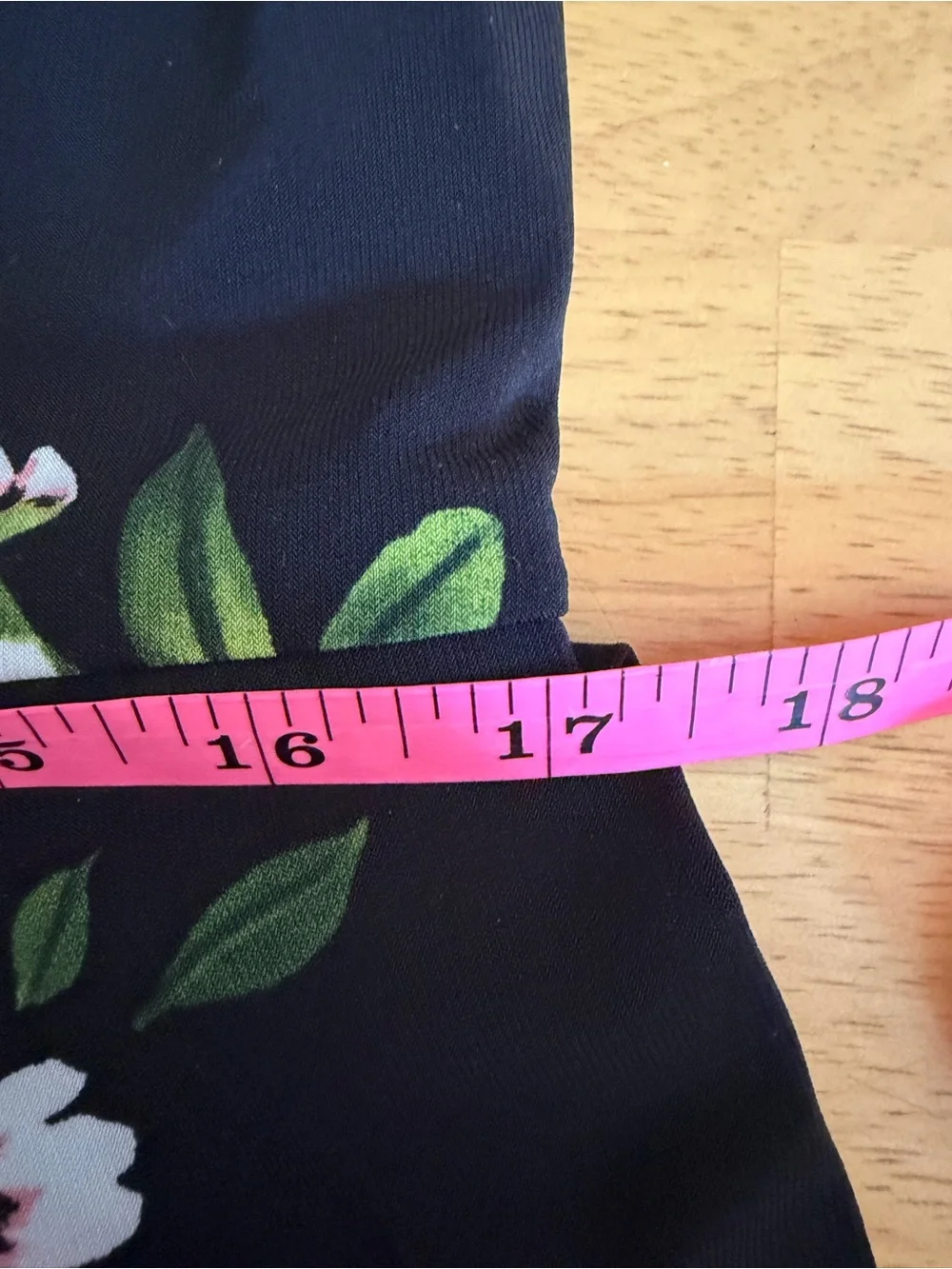 Sz 14 Tommy Hilfiger Black Green/White Floral V-Neck A-line Summer Dress Womens - Picture 4 of 7